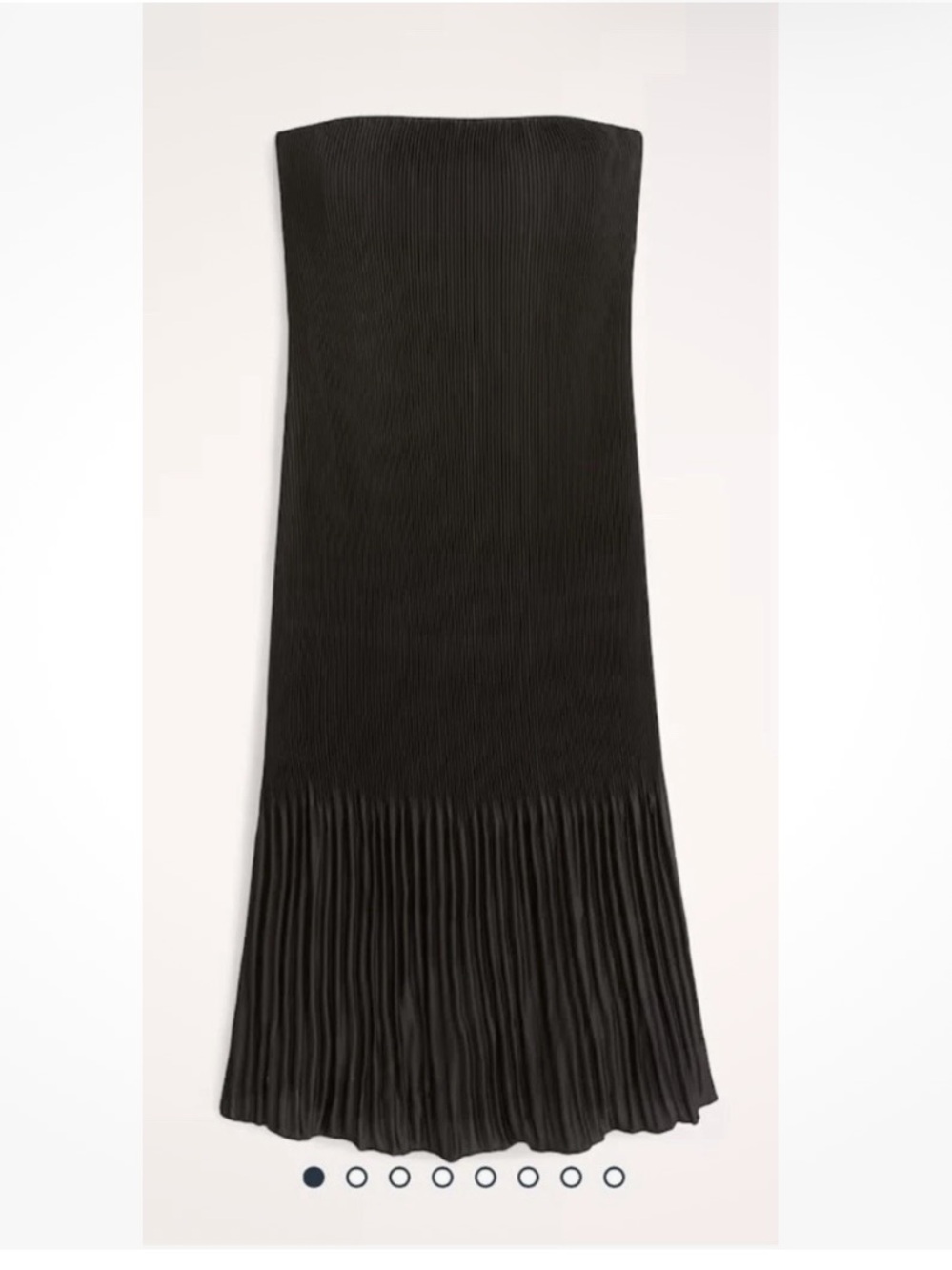 Abercrombie & Fitch Giselle Black Strapless Pleated Maxi Dress